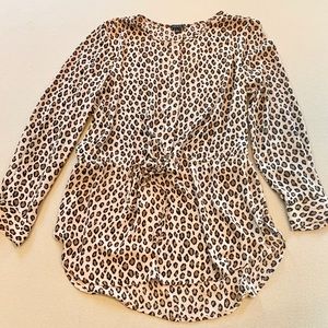 Ann Taylor Leopard Tunic Large